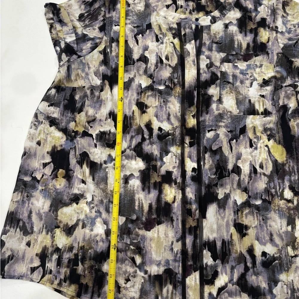 Simply Vera Vera Wang Multicolor Abstract Blouse XL Mint condition - Picture 3 of 12